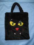 Black Halloween Plush Bag