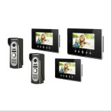 Easy Installation Home Security, Video Door Phone for Villa, 7 Inch Color Monitors Metal Camera, 2 Cam +3 Monitors