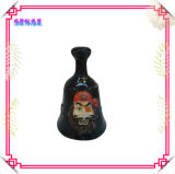 Ceramic Pirate Figure Home Decoration, Black Ceramic Dinner Bell