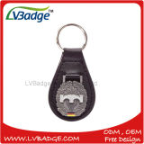 Business Leather Key Chain with Metal