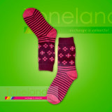 Kids Striped and Jacquard Normal Socks (KNE0018)