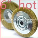 6 Inch Yellow Steel Wire Round Wheel Brush (YY-240)