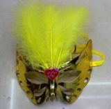 2015 Fashion Yellow Feather Party Halloween Masquerade Dance Mask Party Mask Masquerade Masks