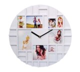 Plastic Wall Clock with Photo Frame (3676)