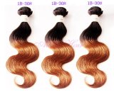 New Coming Two Tone Ombre Hair Extensions 3PCS Lot Brazilian Virgin Body Wave Hair Colored 1b 30 Silk Ombre Hair Weave Bundle