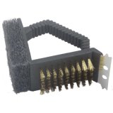 BBQ Double-Side Grill Cleaning Brush with Scraper