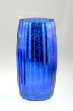 Blue Color Vertical Flue Vase for X'mas