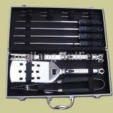 15 Pieces Aluminum Case BBQ Kits Picnic Set