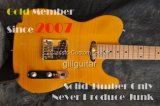 Sbf-Tel Amber Flame Maple Bind Guitar