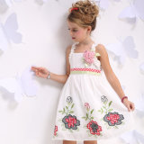 Little Girl Flower Cotton Dresses, Children Summer Clothing