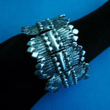 Alloy Stretch Bracelet Bangle in Antique Silvertone (BRC0594)