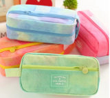 Thick Canvas High-Capacity Portable Pen Bag Large Pencil-Box Cosmetic Bags