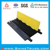 PVC Cable Protector, 5 Channel PVC & Rubber Protection Ramp / Groove