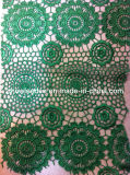 Fashion Design African French Lace Fabric for Dress Cl725-3 Green