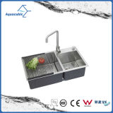 Man-Made Stainless Steel Small Double Kitchen Sink