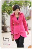 Korean Dobule Cutaway Trendy Long Woman's Winter Coat