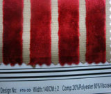Burnout Strip Velvet Sofa Fabric (F76D)