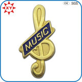 Gold Plating Custom Music Button Badge