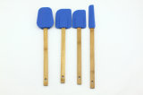 Silicone Kitchen Tools with Oak Handle