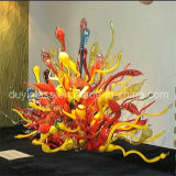 Multicolour Art Blown Glass Craft Sculpture for Decoration