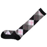 Fashion Argyle Knee High Women Sock/Lady Stocking Ws-75