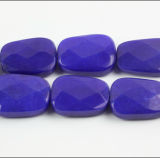 Dyed Jewelry Blue Jade Faceted Trapezoid Beads Gemstone Beads