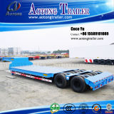 80 Tons Excavator Double Axles Lines Low Bed Trailer for Indonesia