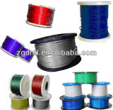 Colorful 6X7 Covered Galvanized Steel Cable/ Wire Rope