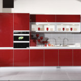 Red Lacquer Kitchen Cabinets