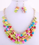 Custome Colorful Jewelry Enamel Necklace Set, Fashion Statement Necklace
