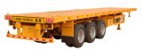 3-Axle Flatbed Semi Trailer for Container Transport