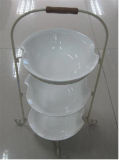 3PCS Serve Bowl with Steel Stand