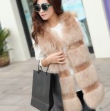 New Arrival Winter Women Faux Fox Fur Vest Spliced Fashion Ladies' Vests Kb394