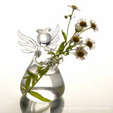Wholesale Clear Angel Glass Candle Holder Flower Plant Vase Ts005