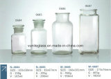 Clear Glass Reagent Bottle Wide Mouth Lab Glassware