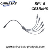 5-Way DC Power Distribution Cord for CCTV Video Cameras (SP1-5)