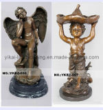 Bronze Angel Figure Sculpture Garden Sculpture (YKBZ-006)