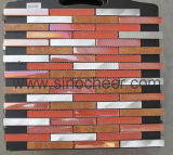 Marble Mixed Glass and Metal Mosaic Tile