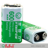 AAA 9V 600mAh Ni-MH Battery Rechargeable Battery for Electronic Toys (VIP-9V-600)