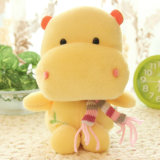 22cm Yellow Hippo Plush Animal Toys