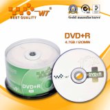 Blank DVD+R 16x, 50 Pieces in Cake Box Packing, Raw Material, Silvering