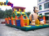 Gorilla Theme Inflatable Slide with Playground