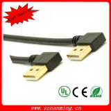 USB 2.0 Type a Male 90 Degree Left Angled to Right Angled Extension Cable