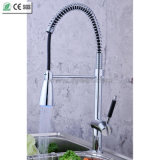 LED Pull-Down Kitchen Mixer Faucet Brass Water Faucet (QH1152F)