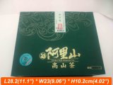 Green Color Silver Foil Hotstamping Logo Taiwan Tea Box