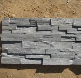 Natural Wall Cladding Stacked Panel Black Slate Tile