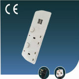 Two Ways UK Style Electric Socket with USB and Socket