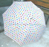 Dots Printing Pattern Straight Umbrella for Girls