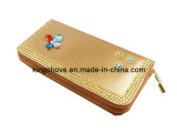 Fashion Lt. Camel PU with Beaded Wallet / Fashion Wallets (KCW23)