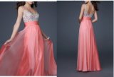 Chiffion Beaded Long Prom Dress